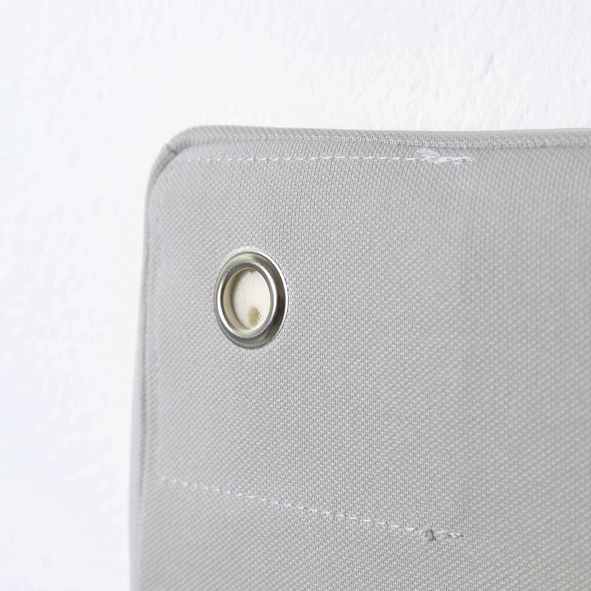 ROOM IN A BOX headboard in light grey backside with eyelet