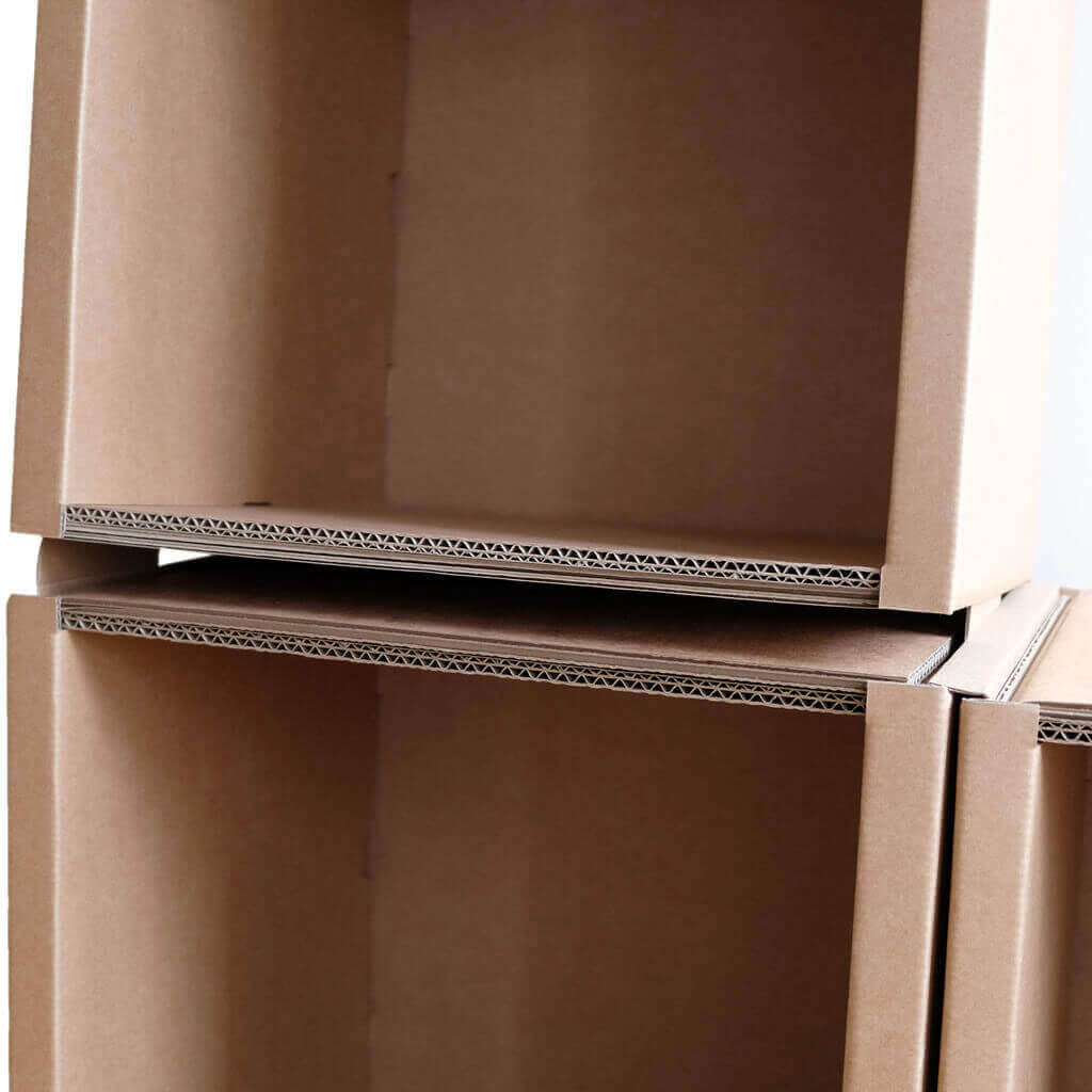 ROOM IN A BOX modular shelving system connecting the modules