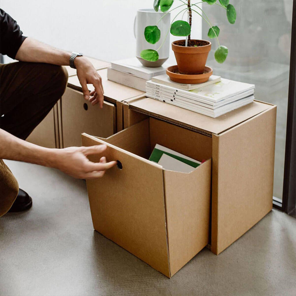 ROOM IN A BOX modular shelving system drawer natural